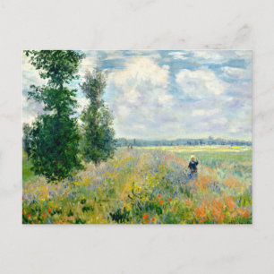 Poppy Fields nabij Argenteuil door Monet Briefkaar Briefkaart