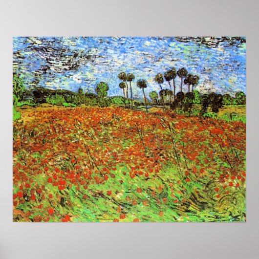 Poppy Fields van Vincent van Gogh Poster (Voorkant)