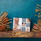 Poppy First Vaderdag 4 Foto Collage Gray Fotoplaat (Zijkant)