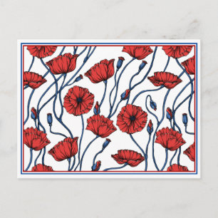 Poppy Floral Bouquet Briefkaart