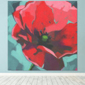 Poppy Floral Canvas Afdruk (Insitu (Houten vloer))