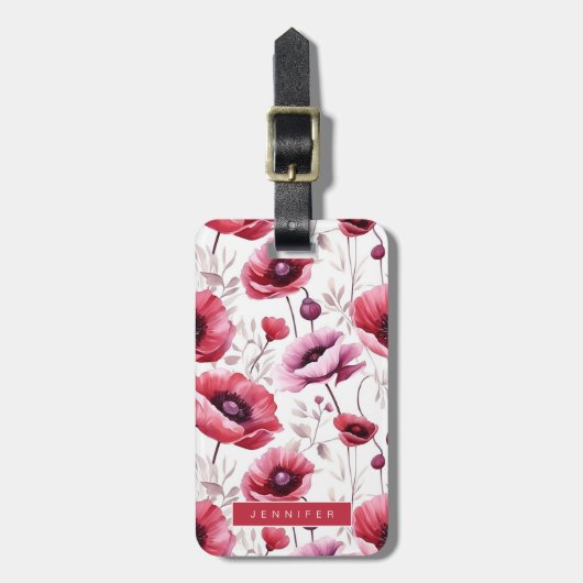 Poppy Flower Bagagelabels (Voorkant verticaal)