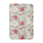Poppy flower Garden Pattern Badmat (Voorkant Verticaal)