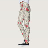 Poppy flower Garden Pattern Leggings (Links)