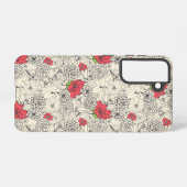 Poppy flower Garden Pattern Samsung Galaxy Hoesje (Achterkant horizontaal)