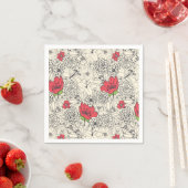 Poppy flower Garden Pattern Servet (Insitu)