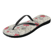 Poppy flower Garden Pattern Teenslippers (Schuin)