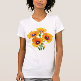 Poppy flower garden wilde bloemen papavers moeder  t-shirt