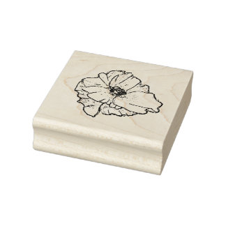 Poppy Flower voor al uw lente stempelprojecten Rubberstempel