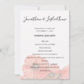 Poppy Flower Wedding Ceremony Program L2 Kaart (Voorkant)