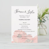 Poppy Flower Wedding Ceremony Programme Kaart (Staand voorkant)