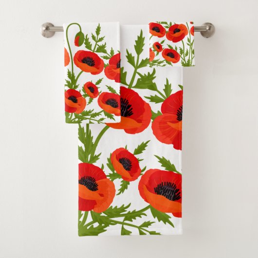 Poppy Flowers Bad Handdoek (Insitu)