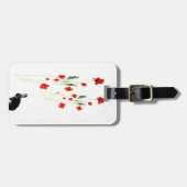 Poppy Flowers Bunny Rabbit Floral Bagagelabel (Voorkant horizontaal)