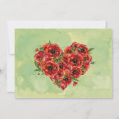 Poppy Flowers Floral Save the Date Wedding (Achterkant)