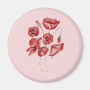 Poppy Flowers Magneet