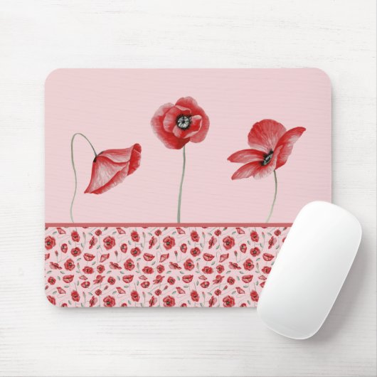 Poppy Flowers Muismat (Met muis)