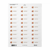 Poppy Flowers Retour-adreslabel Etiket (Full Sheet)