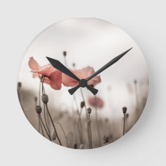 Poppy Flowers Ronde Klok