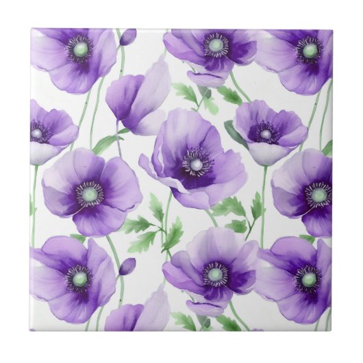 Poppy Flowers Tegel Tegeltje (Voorkant)