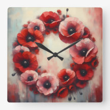 poppy flowers wreath