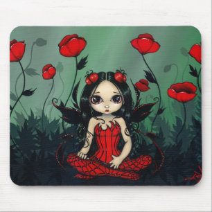 Poppy Garden gothic poppies fairy Mousepad Muismat