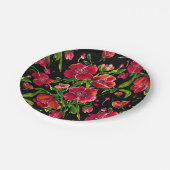 Poppy Garden Waterverf Pattern Borden Papieren Bordje (Gekanteld)