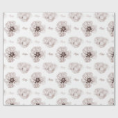 Poppy geïllustreerd cadeaupapier (Vlak)