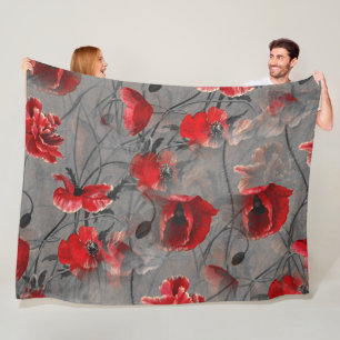 Poppy Haze Fleece Deken