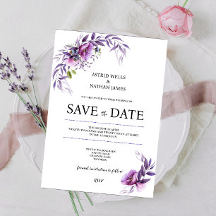 Poppy Heaven, Save the Date Huwelijksuitnodiging Kaart