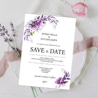 Poppy Heaven, Save the Date Huwelijksuitnodiging Kaart