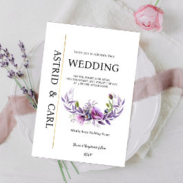 Poppy Heaven Wedding Invitation Kaart