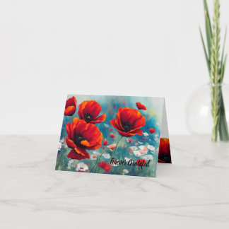 Poppy Herdenking - Forever Grateful Kaart