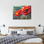 Poppy Herdenking - Herinnering aan de dappere Canvas Afdruk (Insitu (Slaapkamer))