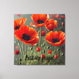 Poppy Herinnering - Laten we het vergeten Canvas Afdruk