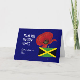 Poppy JAMAICA Veteranen HERDENKINGSDAG Bedankkaart