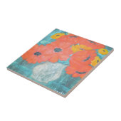 Poppy keramische Tegel door Brendan Loughlin Tegeltje (Zijkant)