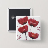 Poppy Love Button (Voorkant /achterkant)