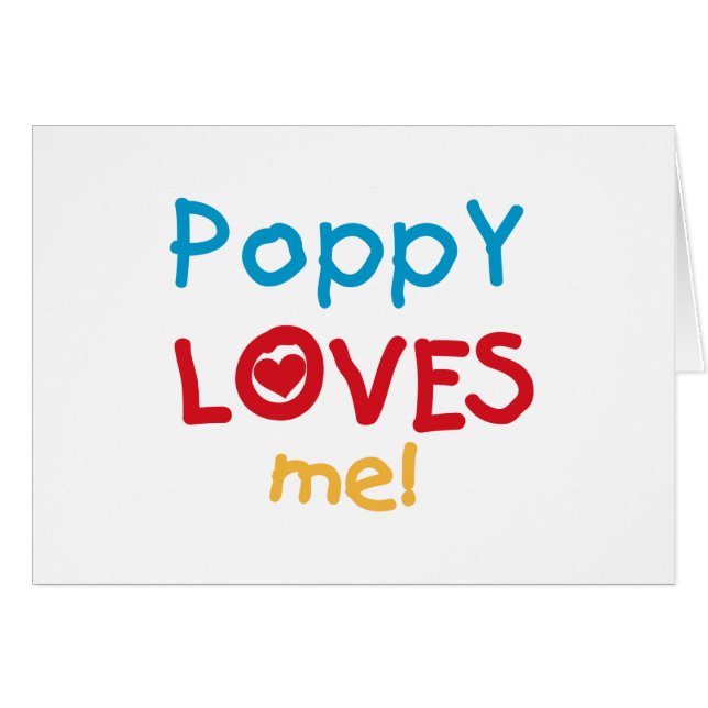 Poppy Loves Me T-shirts en geschenken (Voorkant Horizontaal)