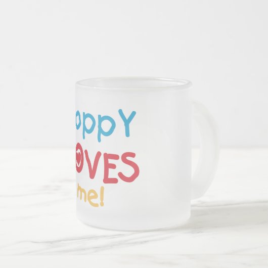 Poppy Loves Me T-shirts en geschenken Matglas Koffiemok (Voorkant rechts)