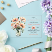 POPPY Mason Jar Bridal Shower Invitation  (Insitu (Mariage))
