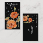 "Poppy Midnight"-profielkaart Visitekaartje (Voorkant / Achterkant)