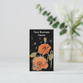 "Poppy Midnight"-profielkaart Visitekaartje (Staand voorkant)
