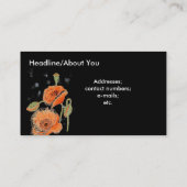 "Poppy Midnight"-profielkaart Visitekaartje (Achterkant)