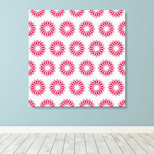 Poppy Modern Sunbursts Canvas Afdruk (Insitu (Houten vloer))