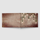 Poppy Monogram Dark Wedding Guest Book Gastenboek (Volledig)