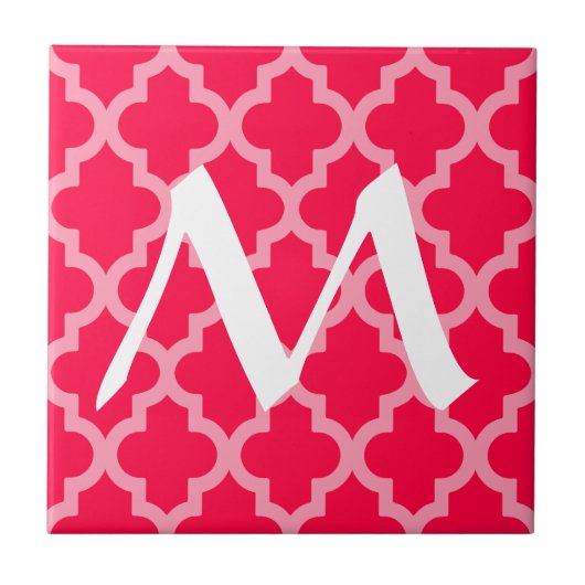 Poppy Moroccan Moods Quatrefoil met Initiaal Tegeltje (Voorkant)