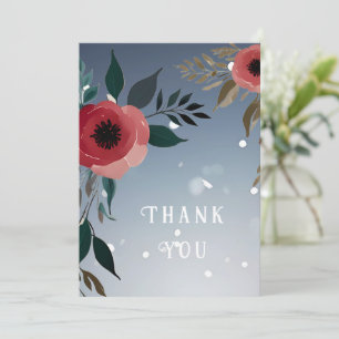 Poppy of Love - Collectie voor huwelijksuitnodigin Bedankkaart