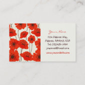 Poppy Pattern-Visitekaartje Visitekaartje (Achterkant)