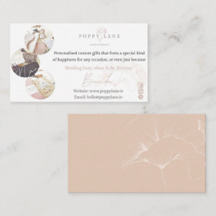 POPPY Pink & Airy Simple Branding Visitekaartje