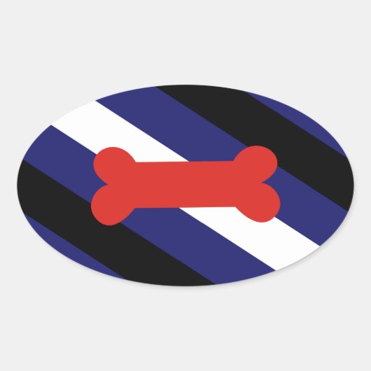 POPPY PLAY PRIDE DIAGONAL OVALE STICKER (Voorkant)